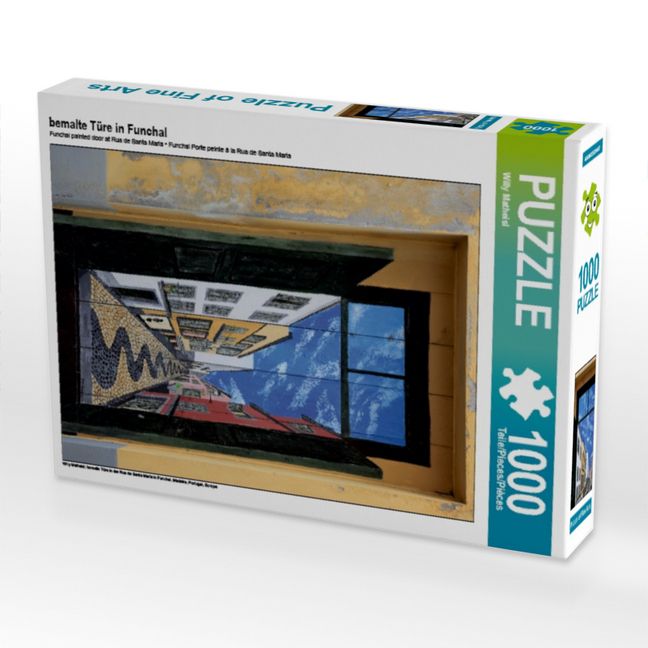 Produktbild: CALVENDO Puzzle bemalte T&uuml;re in Funchal | 1000 Teile Lege-Gr&ouml;&szlig;e 64x48cm Foto-Puzzle f&uuml;r gl&uuml;ckliche Stunden