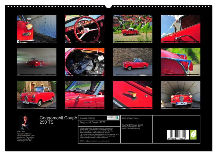 Produktbild: Goggomobil Coup&egrave; 250 TS (hochwertiger Premium Wandkalender 2026 DIN A2 quer), Kunstdruck in Hochglanz