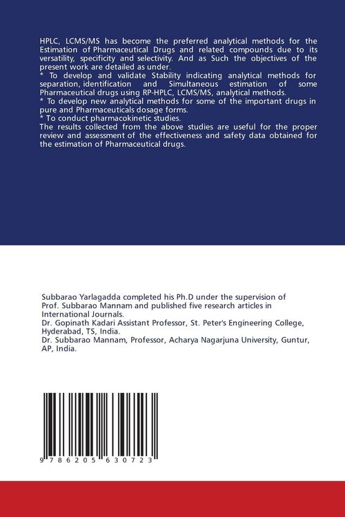 Produktbild: Analytical Methods of HPLC, LCMS/MS