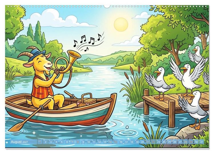 Produktbild: Tierisch musikalisch - Taktgef&uuml;hl mit Humor (Wandkalender 2027 DIN A2 quer), CALVENDO Monatskalender