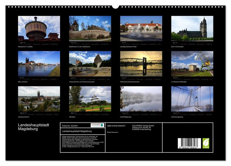 Produktbild: Landeshauptstadt Magdeburg (hochwertiger Premium Wandkalender 2026 DIN A2 quer), Kunstdruck in Hochglanz