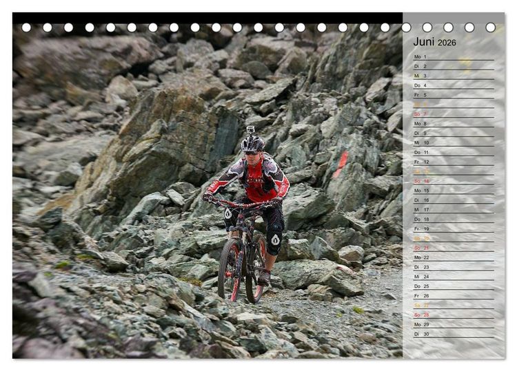 Produktbild: Downhill Moments (Tischkalender 2026 DIN A5 quer), CALVENDO Monatskalender