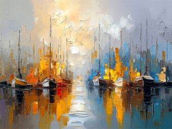 Produktbild: CALVENDO Puzzle Stille in der Hafen-D&auml;mmerung | 1000 Teile Lege-Gr&ouml;&szlig;e 64x48cm Foto-Puzzle f&uuml;r gl&uuml;ckliche Stunden