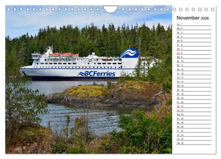 Produktbild: Vancouver Island - Perle im Kanadischen Westen (Wandkalender 2026 DIN A4 quer), CALVENDO Monatskalender
