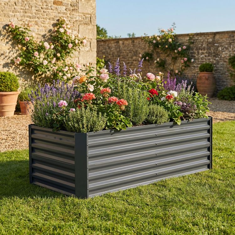 Produktbild: Metall Pflanzbeet Hochbeet Gartenbeet 180x90 Galdo