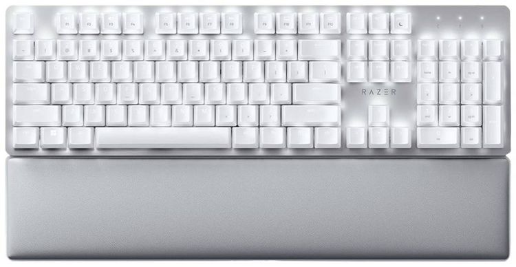 Produktbild: RAZER Pro Type Ultra - German Layout Bluetooth&reg; Gaming-Tastatur Deutsch, QWERTZ Wei&szlig; Beleuchtet