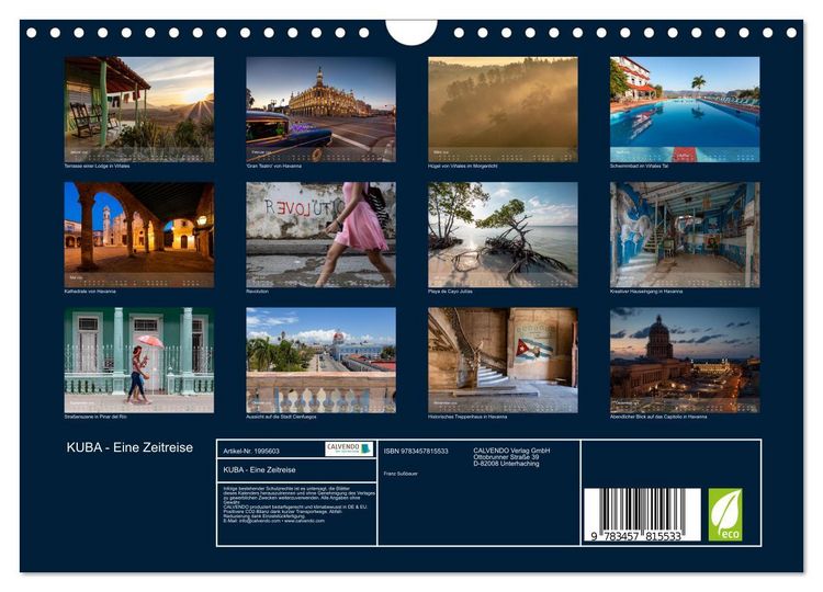 Produktbild: KUBA - Eine Zeitreise (Wandkalender 2026 DIN A4 quer), CALVENDO Monatskalender