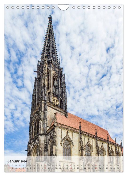 Produktbild: Historisches M&uuml;nster (Wandkalender 2026 DIN A4 hoch), CALVENDO Monatskalender