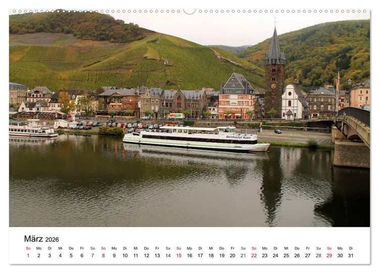 Produktbild: Bernkastel-Kues an der Mosel (hochwertiger Premium Wandkalender 2026 DIN A2 quer), Kunstdruck in Hochglanz