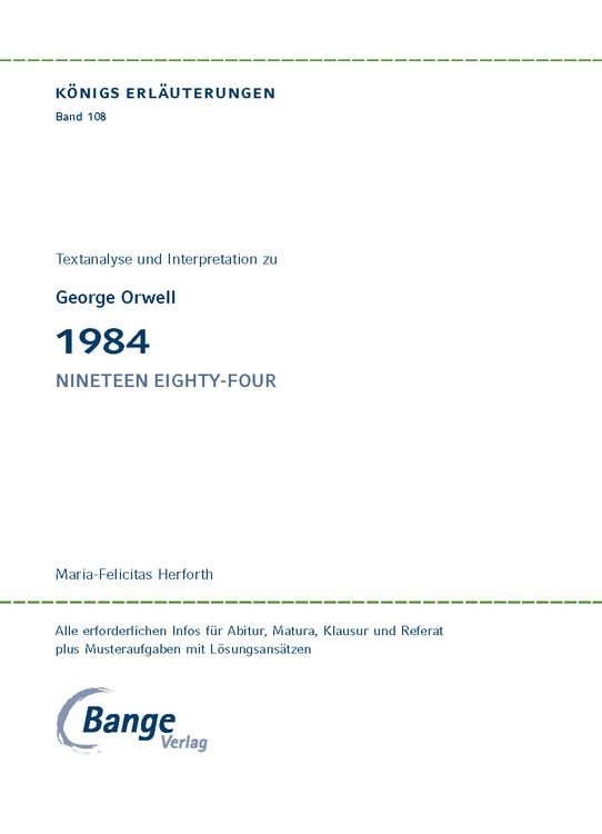Produktbild: 1984 - Nineteen Eighty-Four von George Orwell