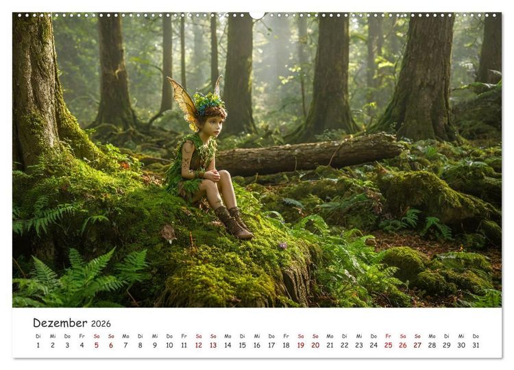 Produktbild: Keltische Legenden - Die kleinen Wesen der Natur (hochwertiger Premium Wandkalender 2026 DIN A2 quer), Kunstdruck in Hochglanz