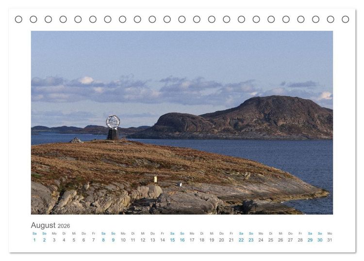 Produktbild: Kurs Nord - mit dem Postschiff (Tischkalender 2026 DIN A5 quer), CALVENDO Monatskalender