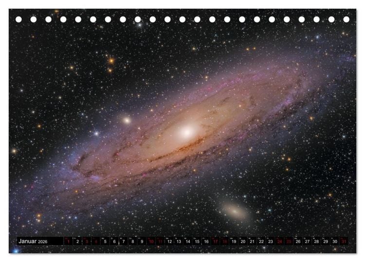Produktbild: Galaxien im Universum (Tischkalender 2026 DIN A5 quer), CALVENDO Monatskalender