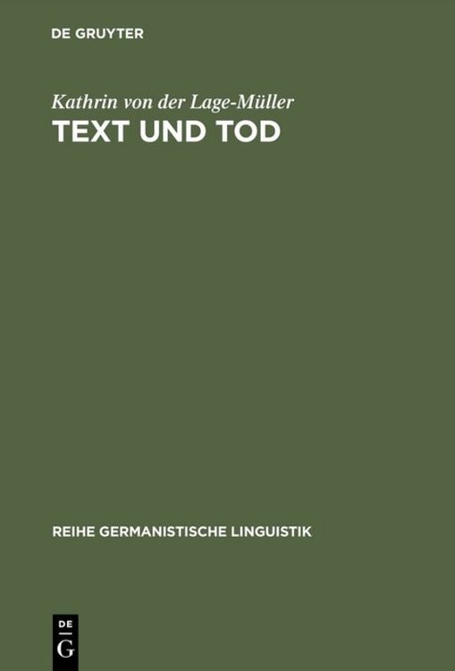 Produktbild: Text und Tod