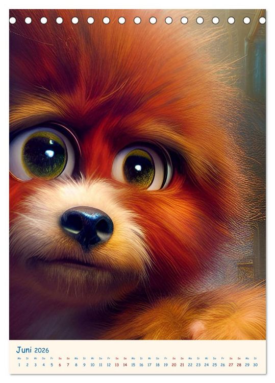 Produktbild: Liebenswerte Kuschelmonster - Digitalart (Tischkalender 2026 DIN A5 hoch), CALVENDO Monatskalender