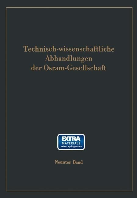 Produktbild: Technisch-wissenschaftliche Abhandlungen der Osram-Gesellschaft