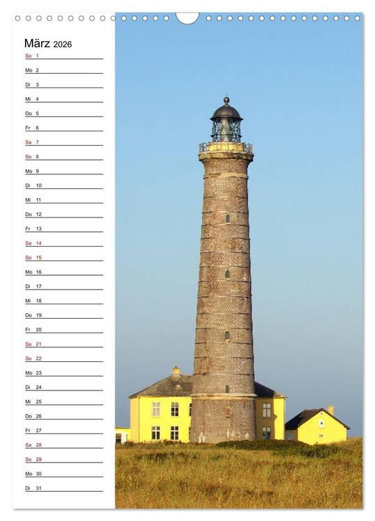 Produktbild: Leuchtt&uuml;rme in D&auml;nemark (Wandkalender 2026 DIN A3 hoch), CALVENDO Monatskalender