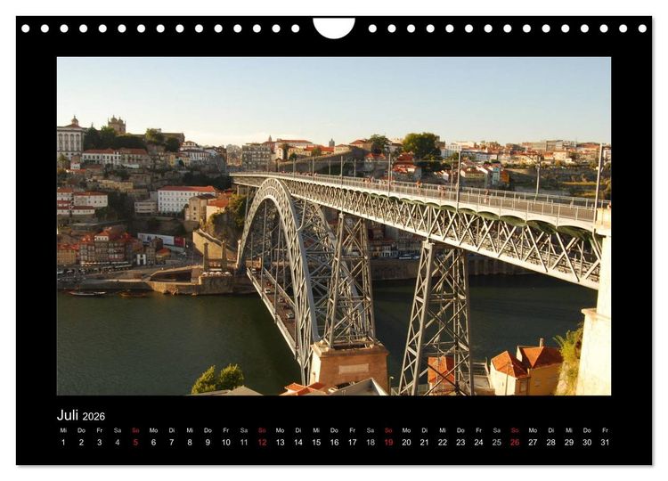 Produktbild: Br&uuml;cken weltweit (Wandkalender 2026 DIN A4 quer), CALVENDO Monatskalender