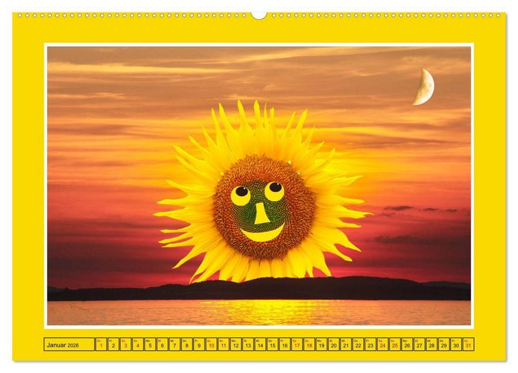 Produktbild: L&auml;cheln in Landschaften (hochwertiger Premium Wandkalender 2026 DIN A2 quer), Kunstdruck in Hochglanz