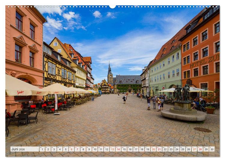Produktbild: Quedlinburg Impressionen (Wandkalender 2026 DIN A2 quer), CALVENDO Monatskalender