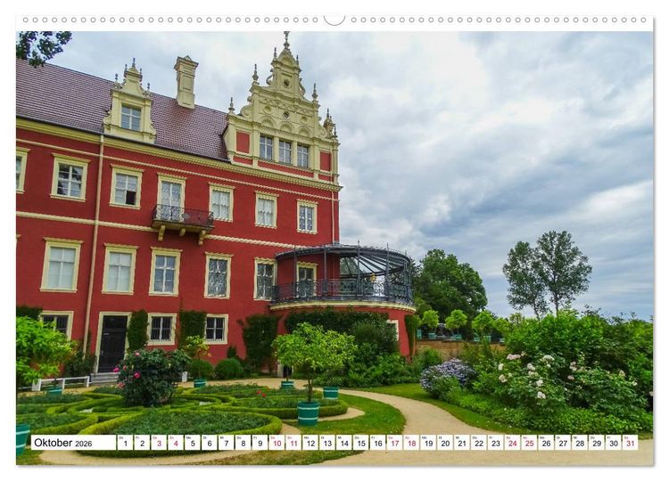 Produktbild: Schloss Bad Muskau (hochwertiger Premium Wandkalender 2026 DIN A2 quer), Kunstdruck in Hochglanz