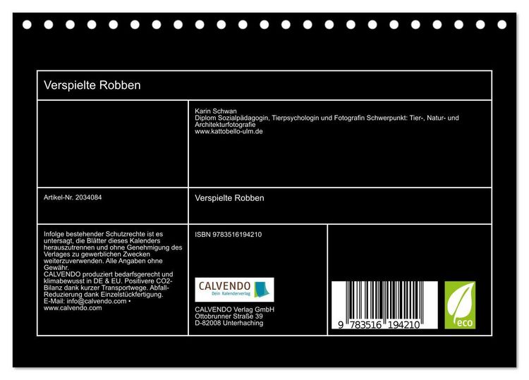 Produktbild: Verspielte Robben (Tischkalender 2026 DIN A5 quer), CALVENDO Monatskalender