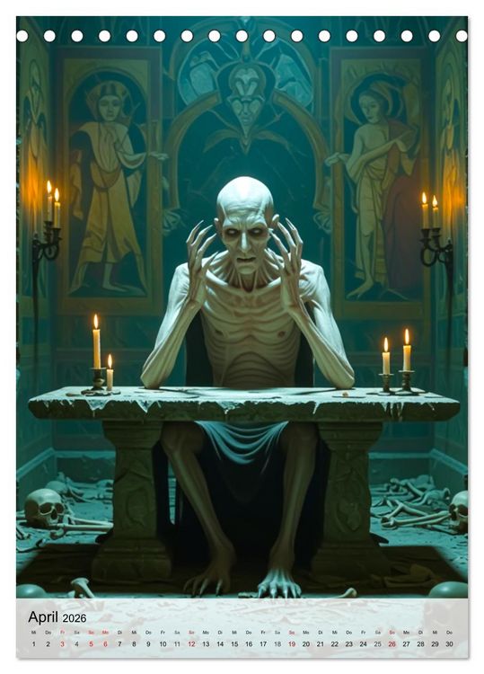 Produktbild: Monster der Literaturgeschichte (Tischkalender 2026 DIN A5 hoch), CALVENDO Monatskalender
