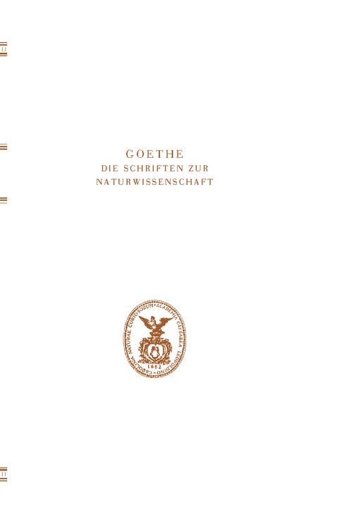 Produktbild: Goethe. Die Schriften zur Naturwissenschaft (Leopoldina)