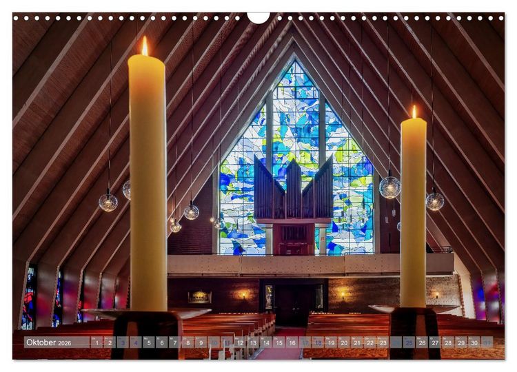 Produktbild: Bremer Kirchen von Innen (Wandkalender 2026 DIN A3 quer), CALVENDO Monatskalender