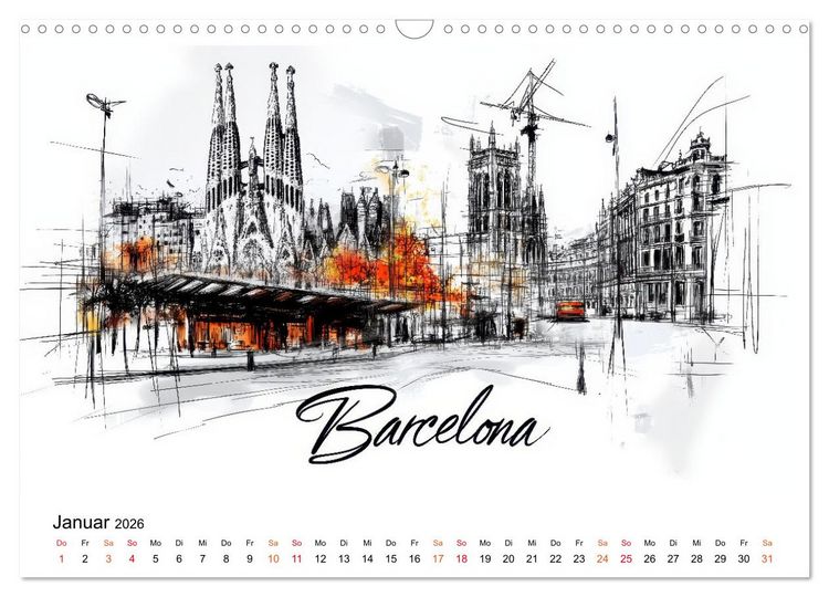 Produktbild: Europas St&auml;dte - ein Kalender f&uuml;r Entdecker (Wandkalender 2026 DIN A3 quer), CALVENDO Monatskalender