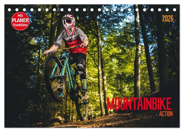 Produktbild: Mountainbike Action (Tischkalender 2026 DIN A5 quer), CALVENDO Monatskalender