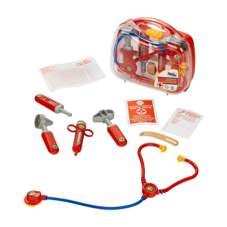 Produktbild: Kinder-Arztkoffer 21,5x20x9cm 10 Teile