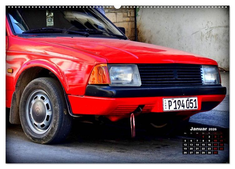 Produktbild: Moskwitsch-2141 - Ein russischer Oldtimer in Kuba (hochwertiger Premium Wandkalender 2026 DIN A2 quer), Kunstdruck in Hochglanz