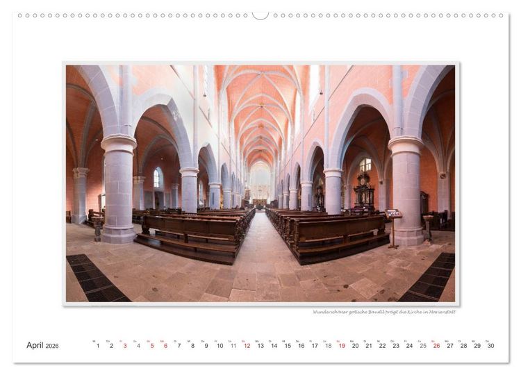 Produktbild: Emotionale Momente: Abtei Marienstatt im Westerwald (Wandkalender 2026 DIN A2 quer), CALVENDO Monatskalender