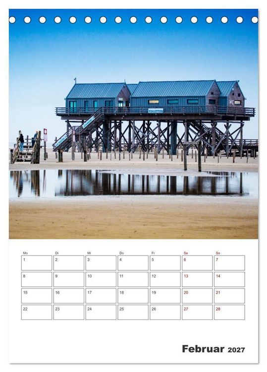 Produktbild: Sankt Peter-Ording Sonne, Strand und Meer (Tischkalender 2027 DIN A5 hoch), CALVENDO Monatskalender