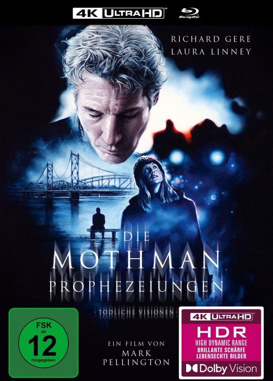 Produktbild: Die Mothman-Prophezeiungen - T&ouml;dliche Visionen - 2-Disc Limited Collector's Edition Mediabook (4K UHD-Blu-ray + Blu-ray)