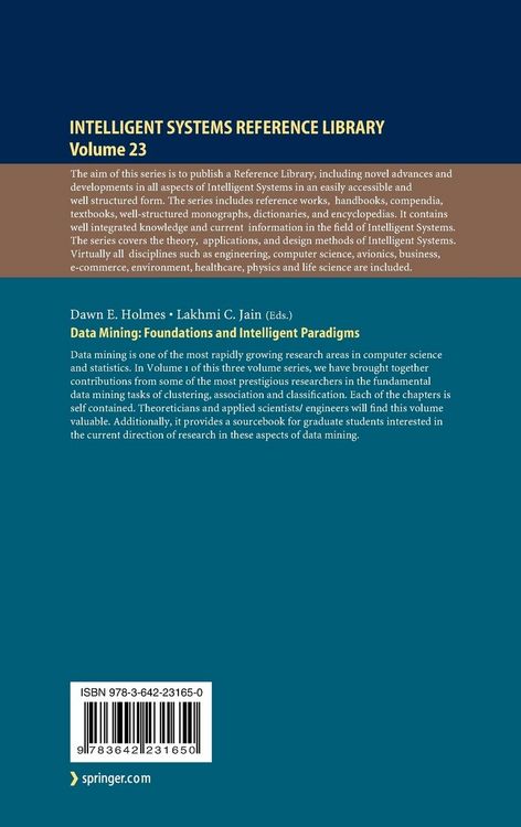 Produktbild: Data Mining: Foundations and Intelligent Paradigms