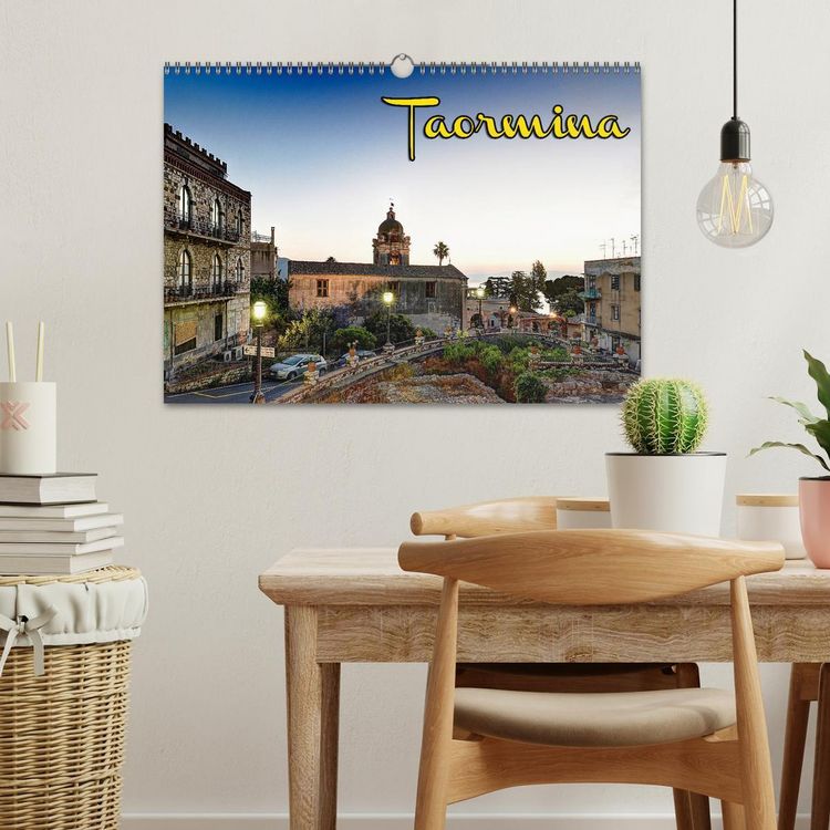 Produktbild: Taormina zur blauen Stunde (Wandkalender 2026 DIN A3 quer), CALVENDO Monatskalender