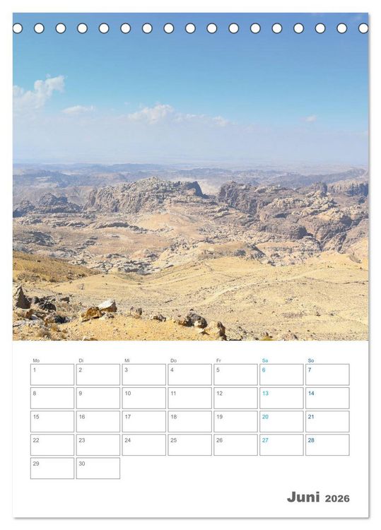 Produktbild: Jordanien ein Schatz im Orient (Tischkalender 2026 DIN A5 hoch), CALVENDO Monatskalender