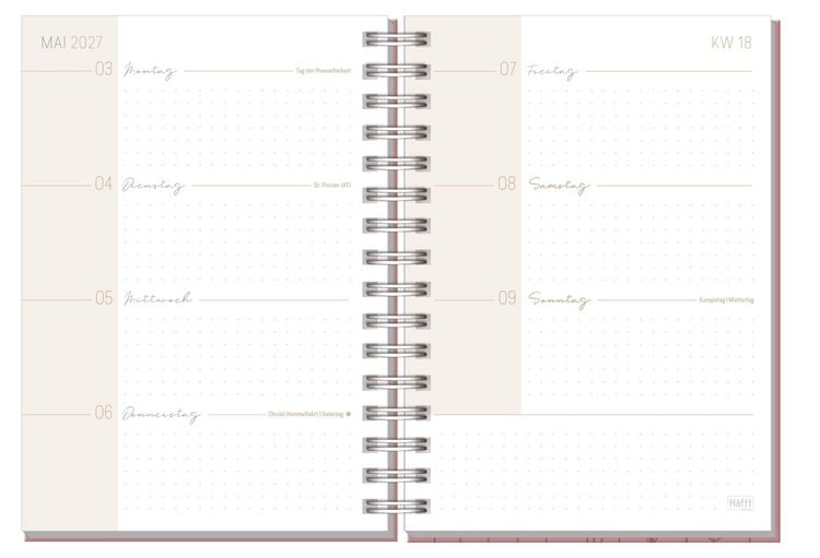 Produktbild: Lieblings-Timer 2026/2027 17 Monate [Fine Flowers Ros&eacute;] EM
