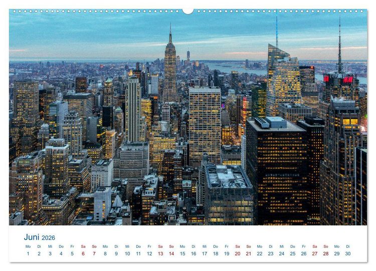 Produktbild: Die New Yorker City (Wandkalender 2026 DIN A2 quer), CALVENDO Monatskalender