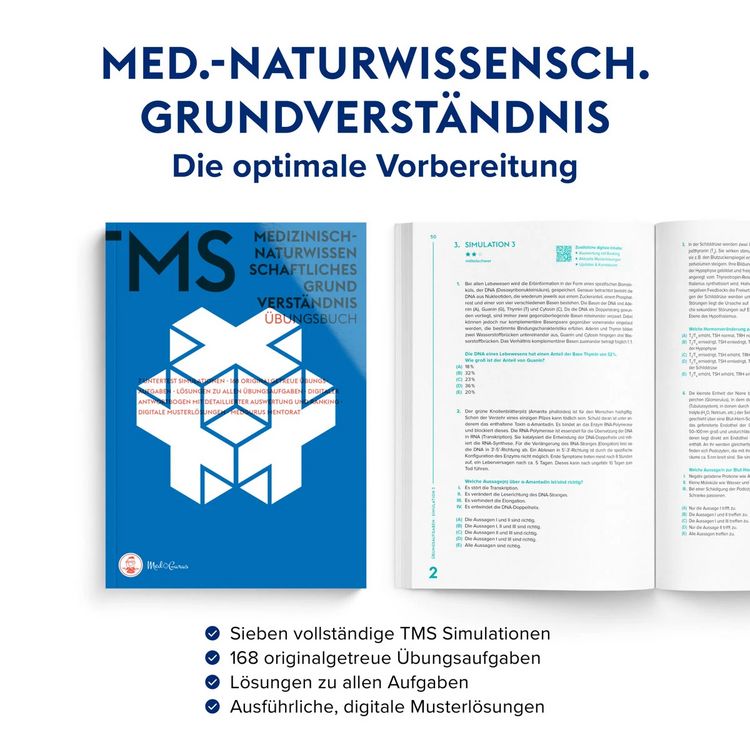 Produktbild: MedGurus - TMS &Uuml;bungsbuch Medizinisch-naturwissenschaftliches Grundverst&auml;ndnis