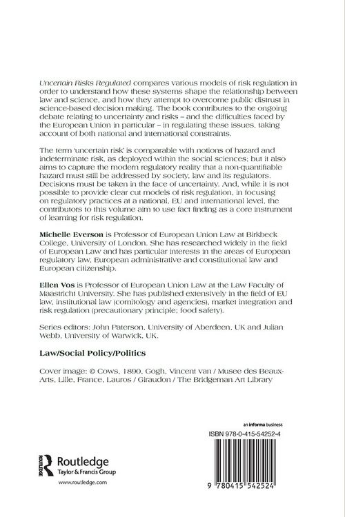 Produktbild: Uncertain Risks Regulated