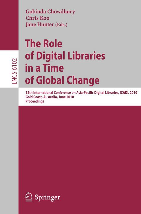 Produktbild: The Role of Digital Libraries in a Time of Global Change