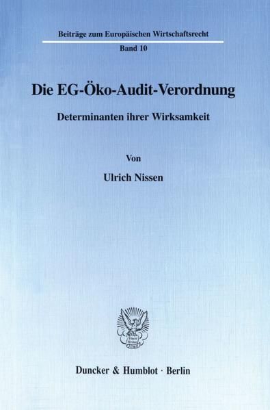 Produktbild: Die EG-&Ouml;ko-Audit-Verordnung.
