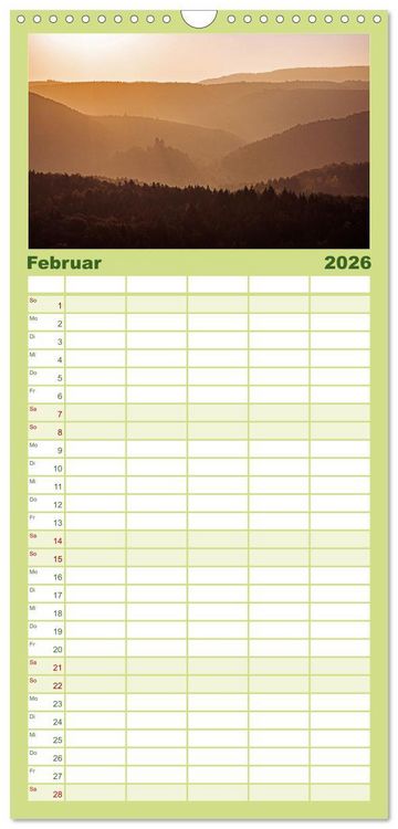 Produktbild: Familienplaner 2026 - Naturparadies Pf&auml;lzerwald mit 5 Spalten (Wandkalender, 21 x 45 cm) CALVENDO