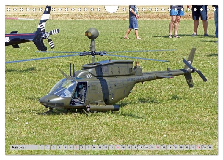 Produktbild: Semiscale-Modellhubschrauber (Wandkalender 2026 DIN A4 quer), CALVENDO Monatskalender