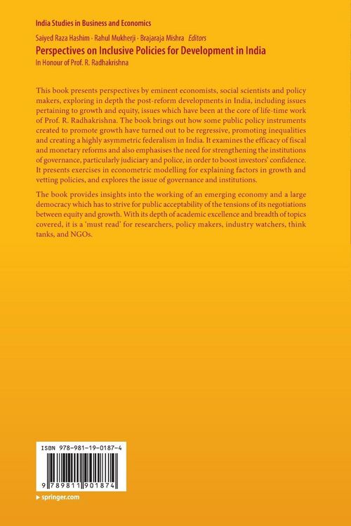 Produktbild: Perspectives on Inclusive Policies for Development in India