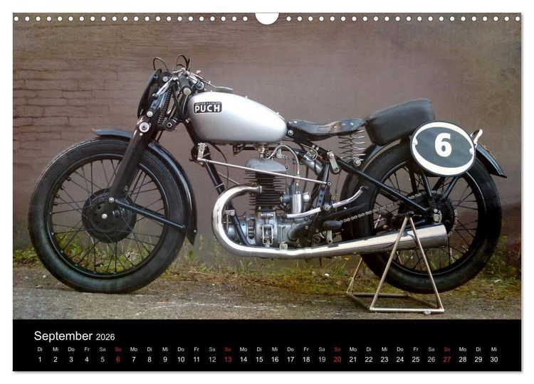 Produktbild: Motorrad Oldtimer (Wandkalender 2026 DIN A3 quer), CALVENDO Monatskalender