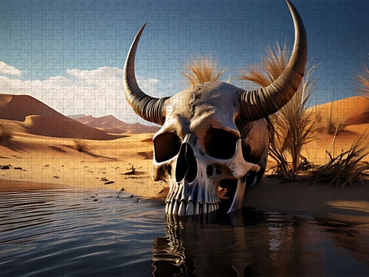 Produktbild: CALVENDO Puzzle Der W&auml;chter am Wasserloch | 2000 Teile Lege-Gr&ouml;&szlig;e 90x67cm Foto-Puzzle f&uuml;r gl&uuml;ckliche Stunden